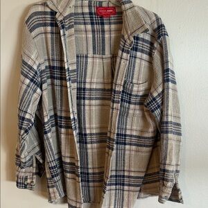 Vintage America Navy and Beige Checkered Jacket